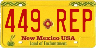 NM license plate 449REP