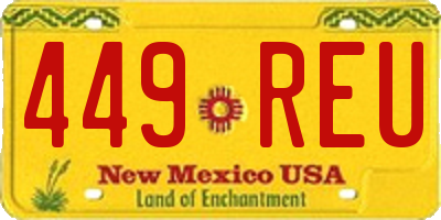 NM license plate 449REU