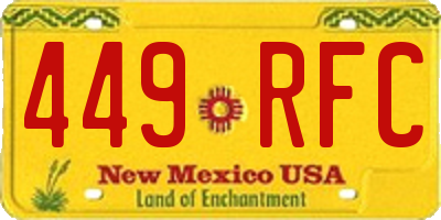 NM license plate 449RFC