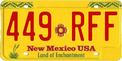 NM license plate 449RFF