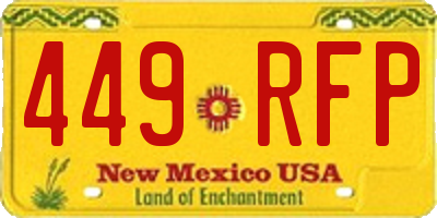 NM license plate 449RFP