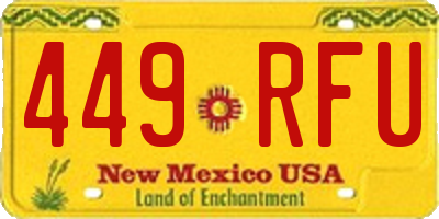 NM license plate 449RFU