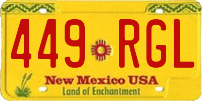 NM license plate 449RGL
