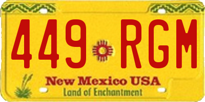 NM license plate 449RGM