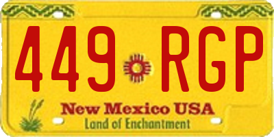 NM license plate 449RGP