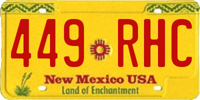 NM license plate 449RHC