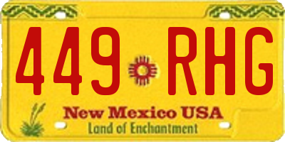 NM license plate 449RHG