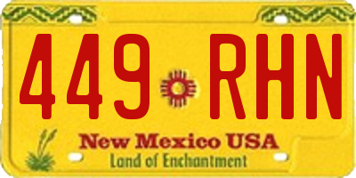 NM license plate 449RHN