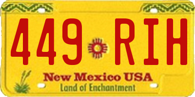 NM license plate 449RIH