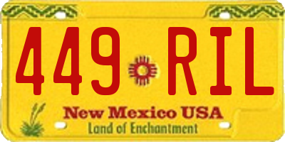NM license plate 449RIL