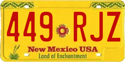NM license plate 449RJZ