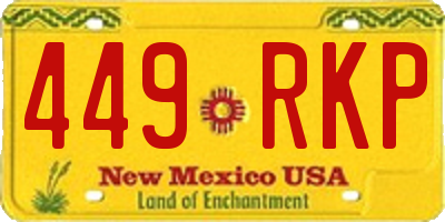 NM license plate 449RKP