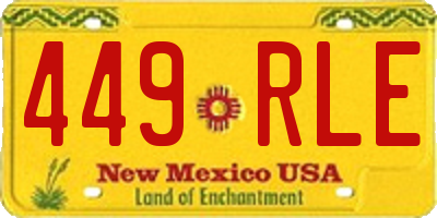 NM license plate 449RLE