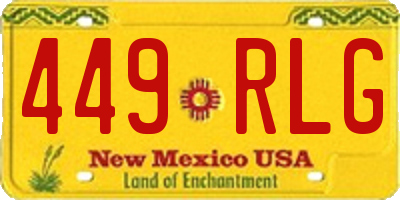 NM license plate 449RLG