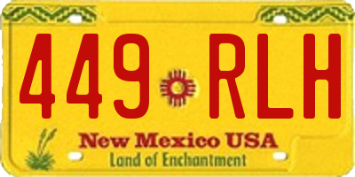 NM license plate 449RLH