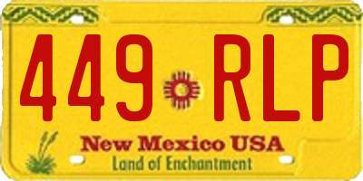 NM license plate 449RLP