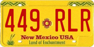 NM license plate 449RLR