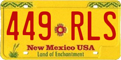NM license plate 449RLS