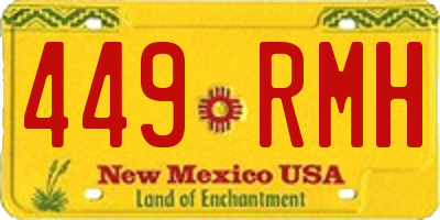 NM license plate 449RMH
