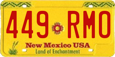NM license plate 449RMO