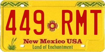 NM license plate 449RMT