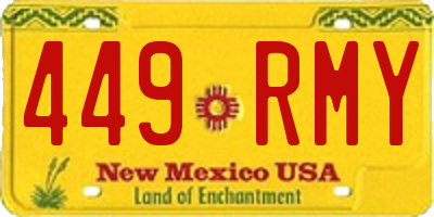 NM license plate 449RMY