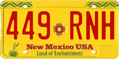 NM license plate 449RNH