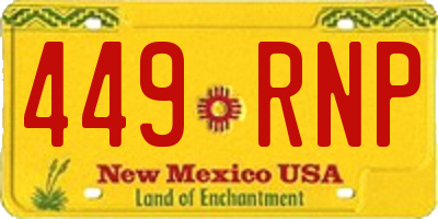 NM license plate 449RNP