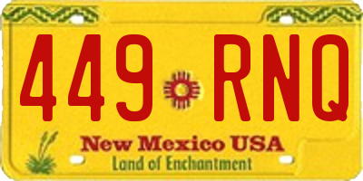NM license plate 449RNQ