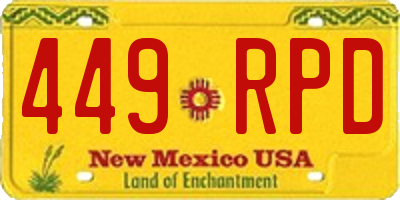 NM license plate 449RPD