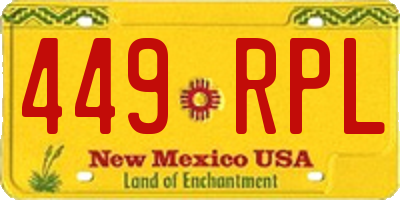 NM license plate 449RPL