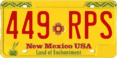 NM license plate 449RPS