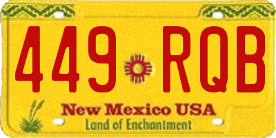 NM license plate 449RQB