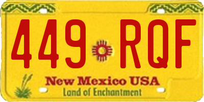 NM license plate 449RQF