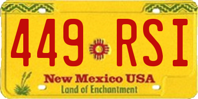 NM license plate 449RSI