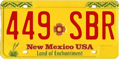 NM license plate 449SBR