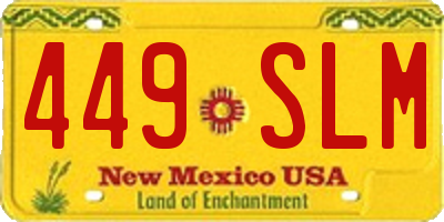 NM license plate 449SLM