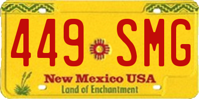 NM license plate 449SMG