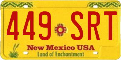 NM license plate 449SRT