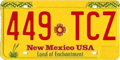 NM license plate 449TCZ