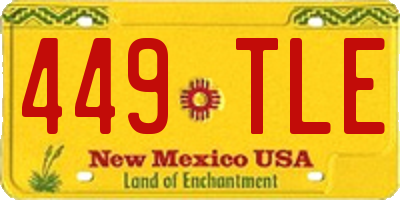 NM license plate 449TLE