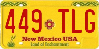 NM license plate 449TLG
