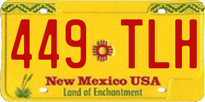 NM license plate 449TLH