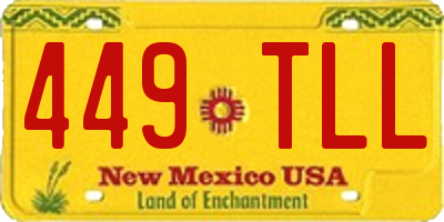 NM license plate 449TLL