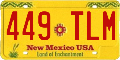NM license plate 449TLM