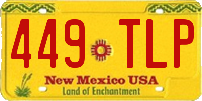 NM license plate 449TLP