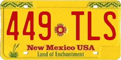 NM license plate 449TLS