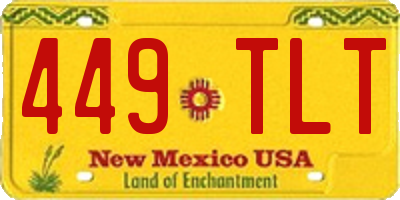 NM license plate 449TLT