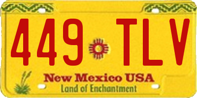 NM license plate 449TLV