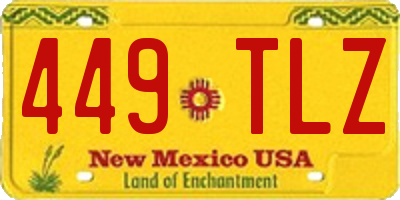 NM license plate 449TLZ